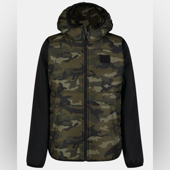 Under Armour UA 2Fer Hoodie Vest jacket puffer hooded camo boys youth XL - Picture 1 of 10